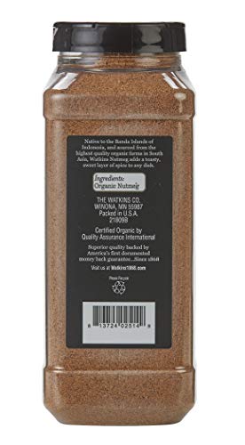 Organic Ground Nutmeg for Baking, USDA Organic, 17.5 oz (Pack of 1)
| Watkins Gourmet Organic Ground Nutmeg, 17.5 oz (P