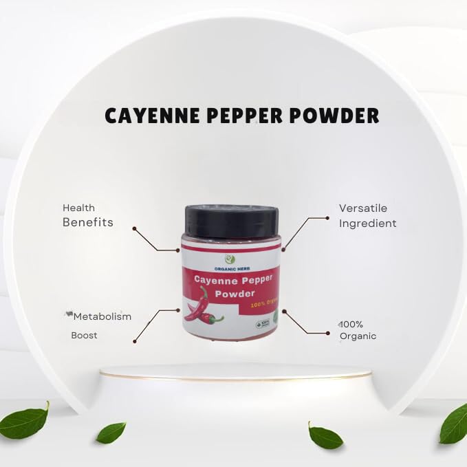 Organic Cayenne Pepper, Pure and USDA Certified, Non-GMO for cooking and seasoning
| Organic Cayenne Pepper, Handcrafte