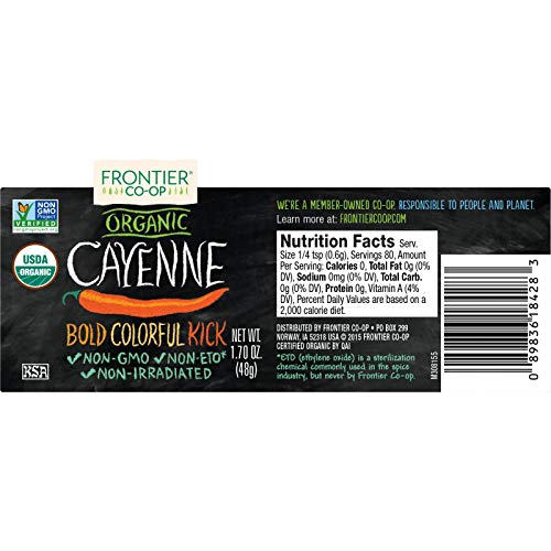 USDA Organic Frontier Herb Organic Ground Cayenne Pepper for Cooking and Spice Lovers in the Kitchen
| Frontier Herb Or