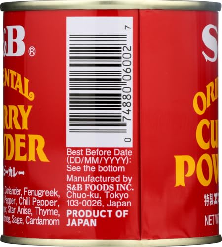 S&B Curry Powder Oriental Flavor for Cooking and Baking (Pack of 2) - Authentic Taste, Versatile Seasoning (3 oz/85g)
|